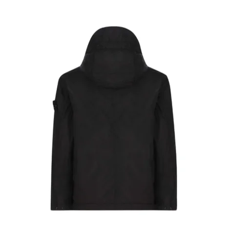 Stone Island Junior Logo Patch Hooded Zipped Jacket