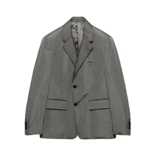 Single-Breasted Light Technical Fabric Jacket