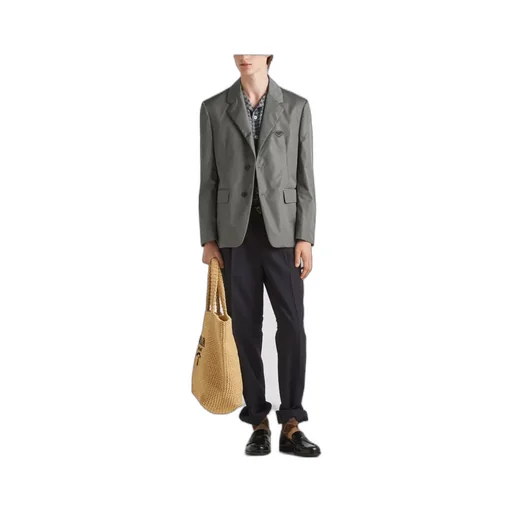 Single-Breasted Light Technical Fabric Jacket
