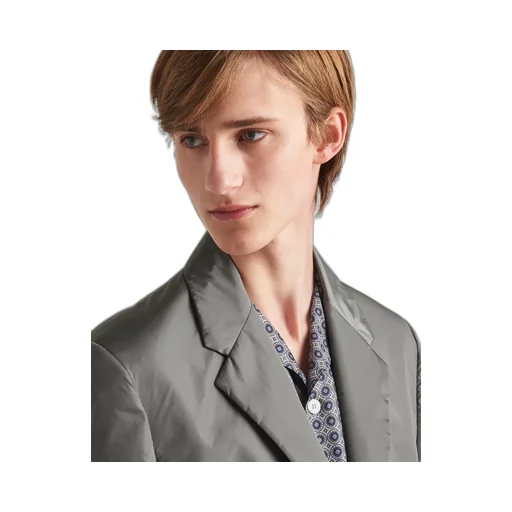 Single-Breasted Light Technical Fabric Jacket