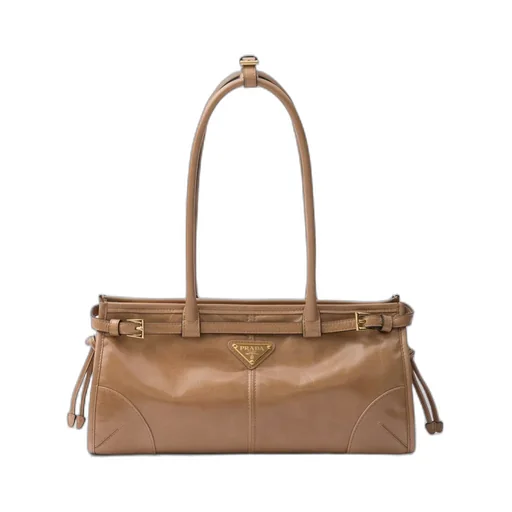 Prada Triangle-Logo Tote Bag
