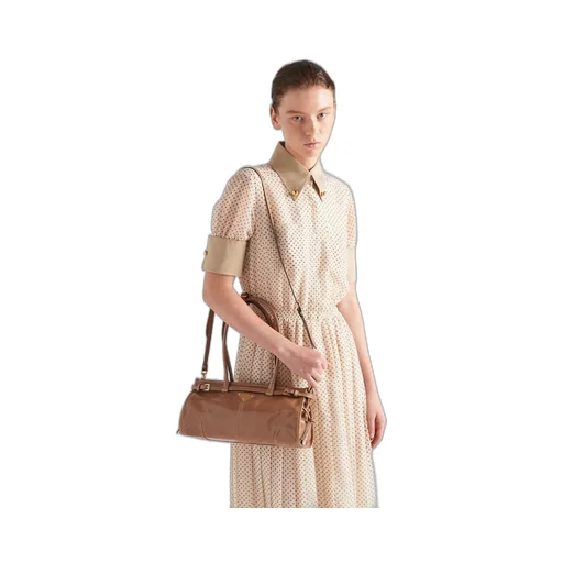 Prada Triangle-Logo Tote Bag