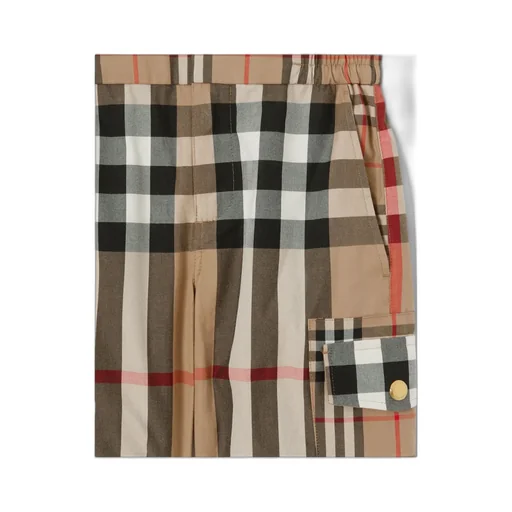 Mixed Vintage Check Cargo Trousers