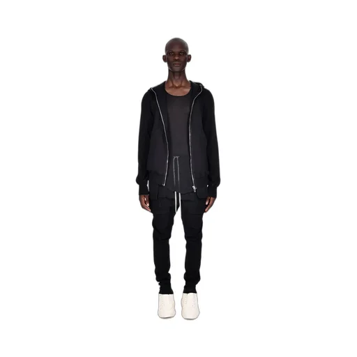 Black Creatch Overalls Drawstring Casual Pants