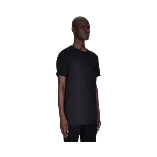 Black Plain Knitted T-Shirt