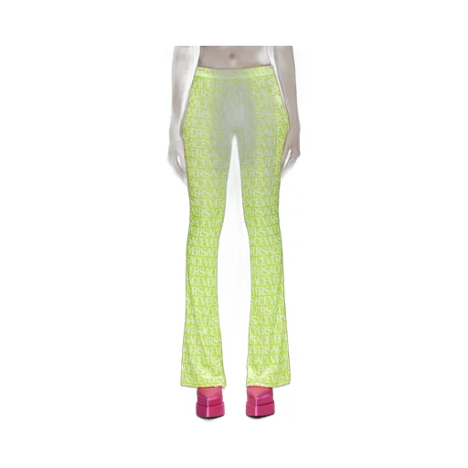 Logo-Print Flared Trousers