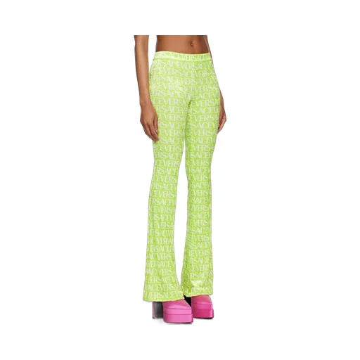Logo-Print Flared Trousers