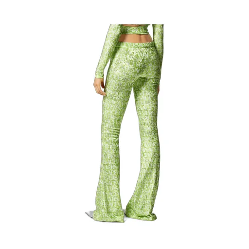 Logo-Print Flared Trousers