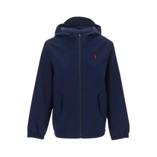 Logo-Print Zip-Up Hooded Jacket
