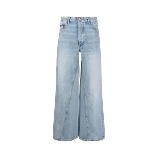 Ganni Logo Patch Straight Leg Jeans