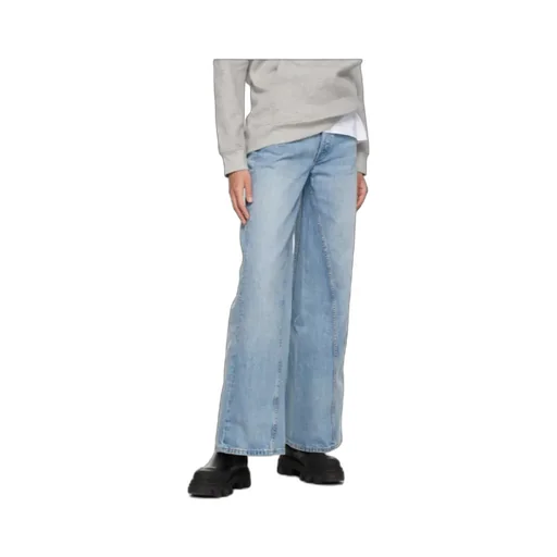 Ganni Logo Patch Straight Leg Jeans