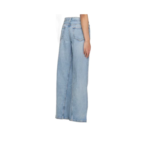 Ganni Logo Patch Straight Leg Jeans