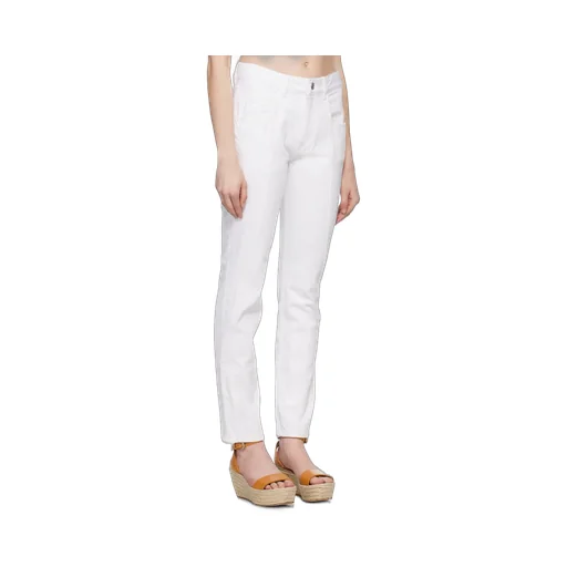 Isabel Marant Logo Patch Straight-Leg Jeans