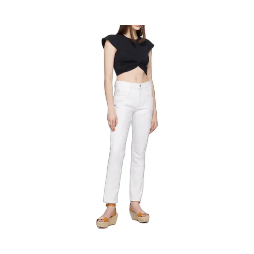 Isabel Marant Logo Patch Straight-Leg Jeans