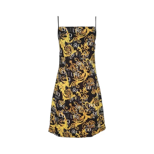 Versace Jeans Couture Logo Printed Sleeveless Mini Dress