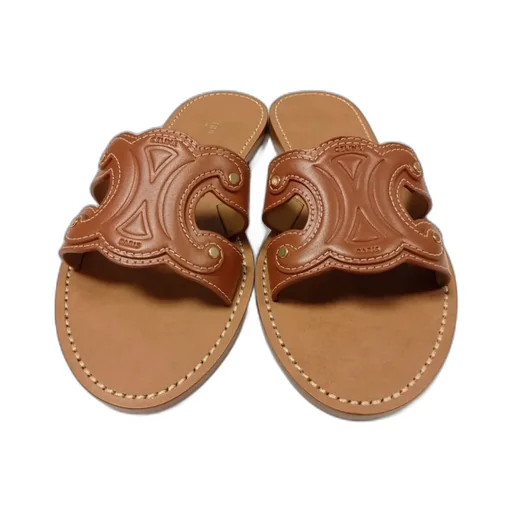 Celine Triomphe Mule In Calfskin