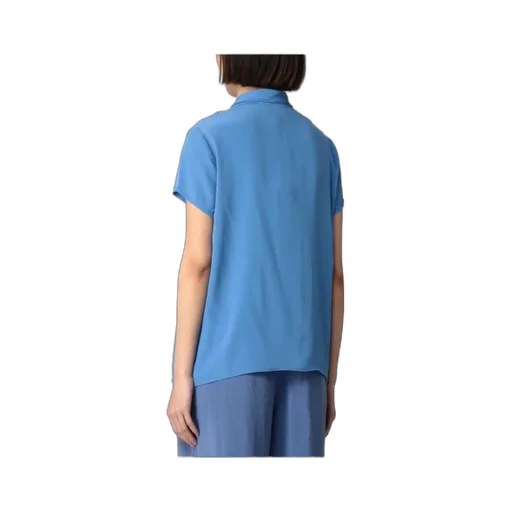 Tie-Neck Short-Sleeve Shirt