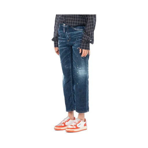 Dsquared2 Boston Paint-Splatter Distressed Jeans