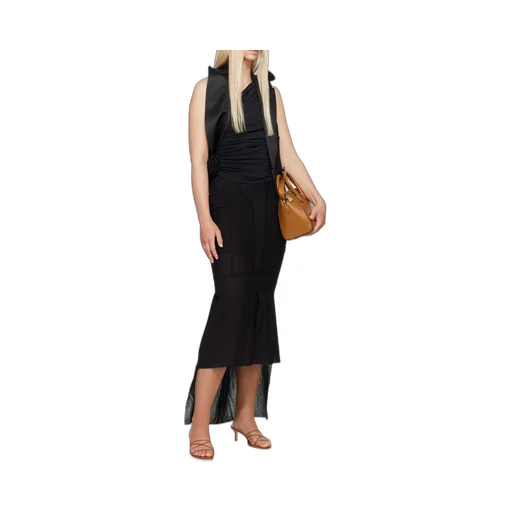 Magda Butrym Flower Embellished Ruched One-Shoulder Top