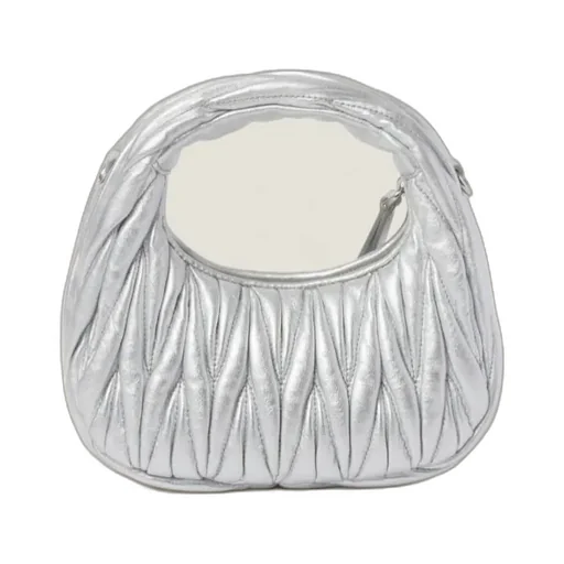 Miu Wander Matelassé Nappa Leather Hobo Mini-Bag
