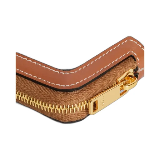 Small Pouch With Strap In Triomphe Canvas And Lambskin