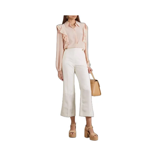 High-Waisted Cropped Trousers