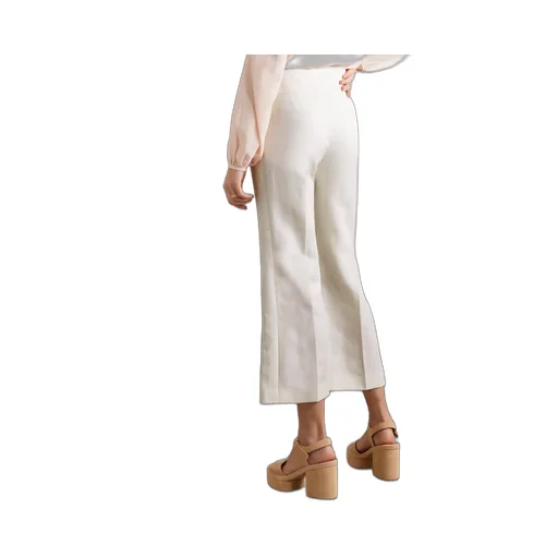 High-Waisted Cropped Trousers