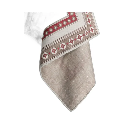 Geometric Stripe-Print Silk Pochette