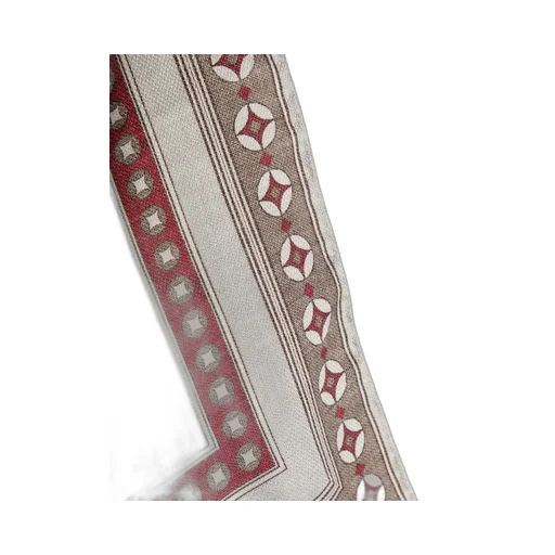Geometric Stripe-Print Silk Pochette