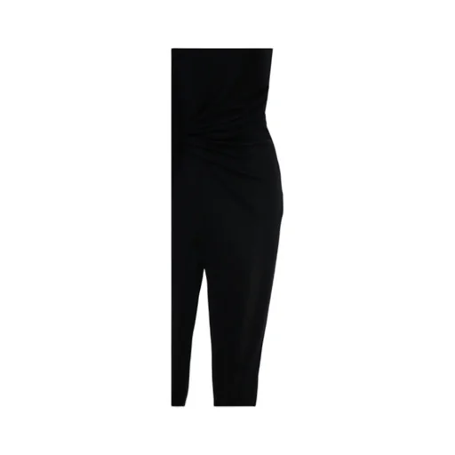 Saint Laurent One-Shoulder Ruched Jumpsuit