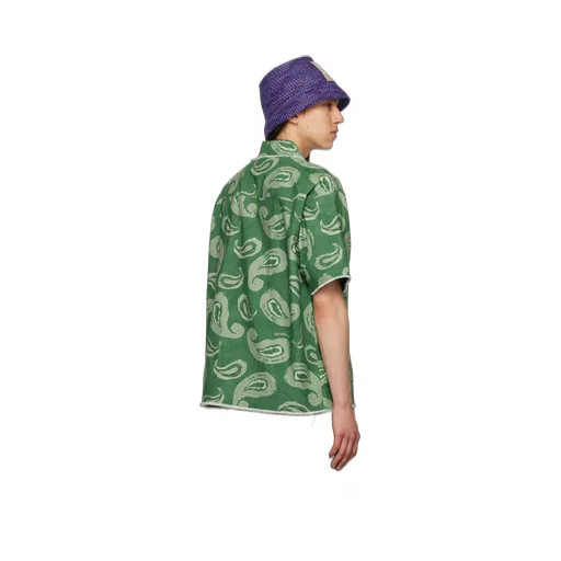 Artichaut Paisley-Print Frayed-Edge Shirt