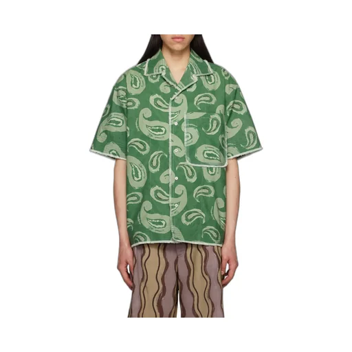 Artichaut Paisley-Print Frayed-Edge Shirt