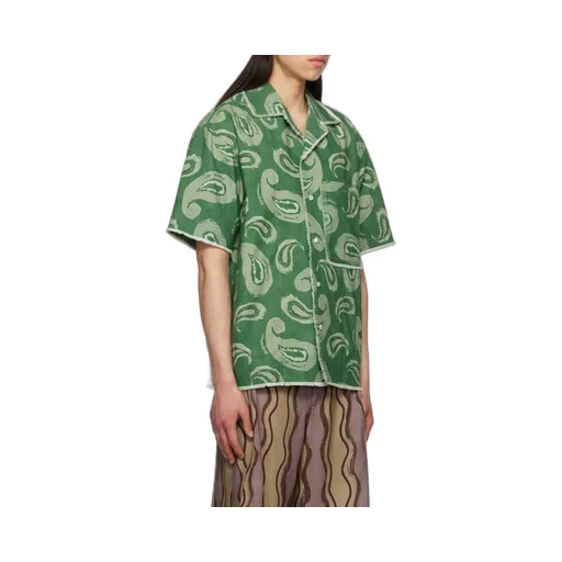 Artichaut Paisley-Print Frayed-Edge Shirt
