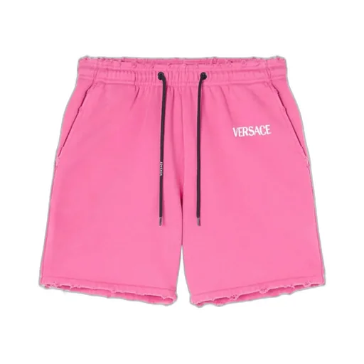 Versace Logo Embroidered Drawstring Shorts