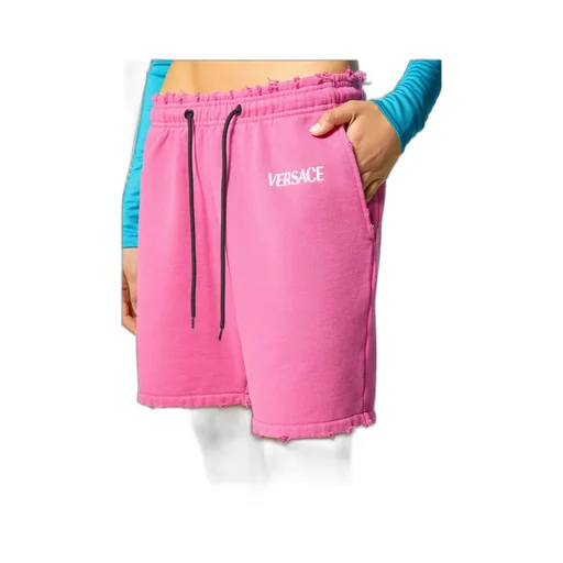 Versace Logo Embroidered Drawstring Shorts