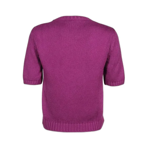 Peace Sign Motif Knitted Top