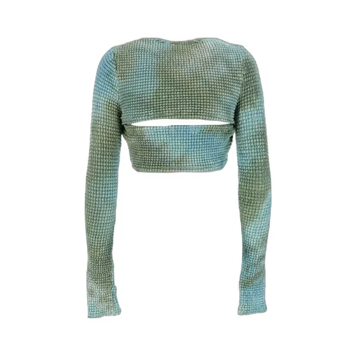 Off-White Double Cut-Out Long-Sleeved Top