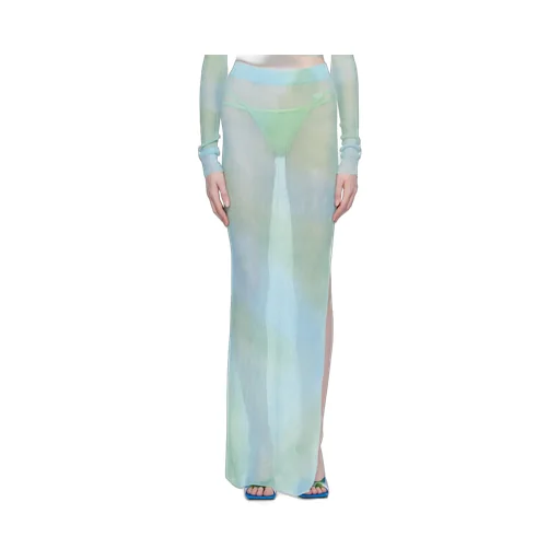 Tie-Dye Sheer Maxi Skirt