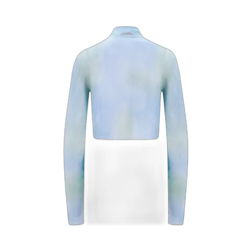 Off-White Tie-Dye Turtleneck Cropped Top
