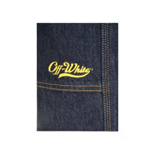 Off-White Logo Embroidered Utility Denim Shorts