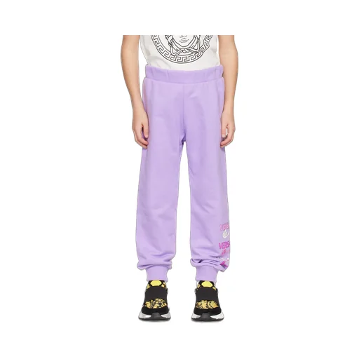 Versace Kids Logo Pin Printed Sweatpants