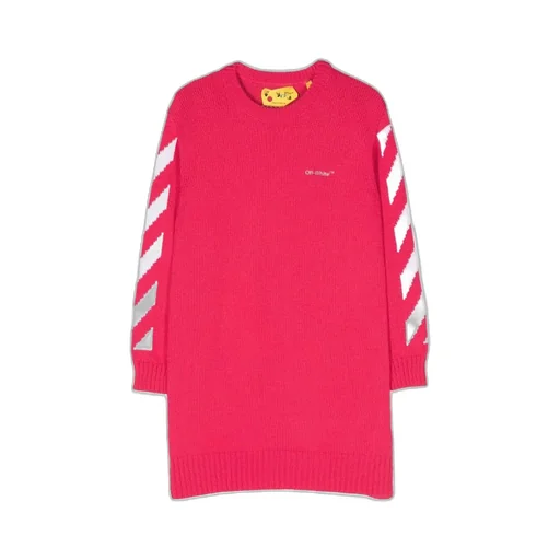 Arrows-Print Long-Sleeved T-Shirt Dress