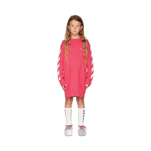 Arrows-Print Long-Sleeved T-Shirt Dress