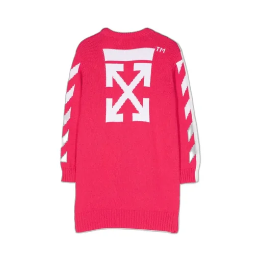 Arrows-Print Long-Sleeved T-Shirt Dress