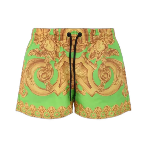 Baroque-Print Swim Shorts