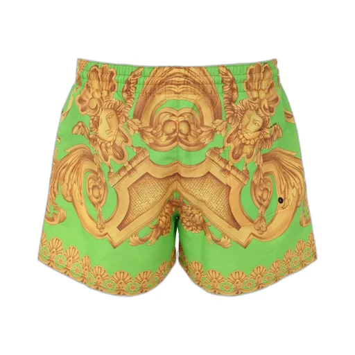 Baroque-Print Swim Shorts