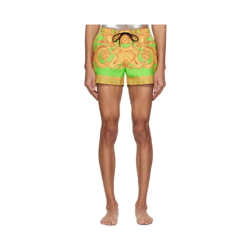 Baroque-Print Swim Shorts