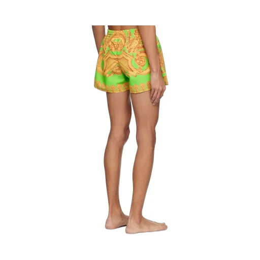 Baroque-Print Swim Shorts