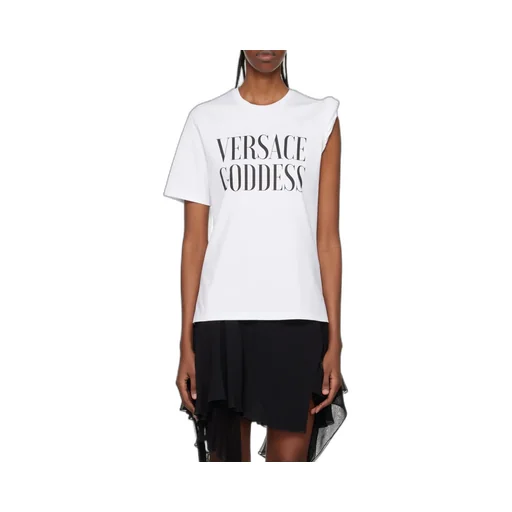 Versace Logo Printed Crewneck T-Shirt