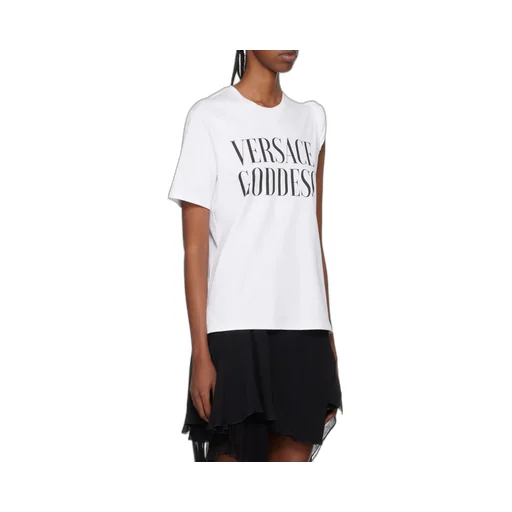 Versace Logo Printed Crewneck T-Shirt